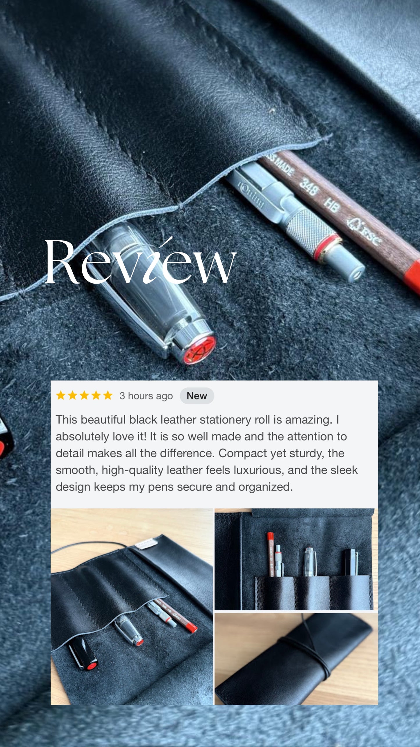 Sanna Leather Stationery Roll