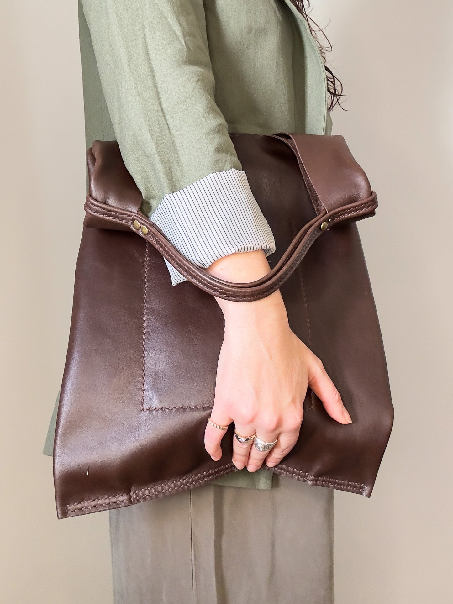 Sanna Leather Kowloon shopper bag
