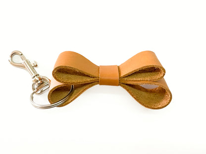 Sanna Leather Bow Tie Key Ring