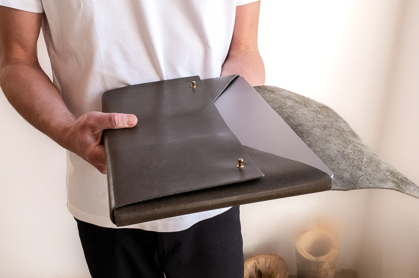 Sanna Leather Laptop Sleeve