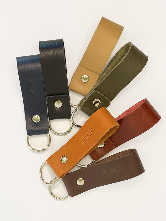 Sanna Leather Tag Key Ring