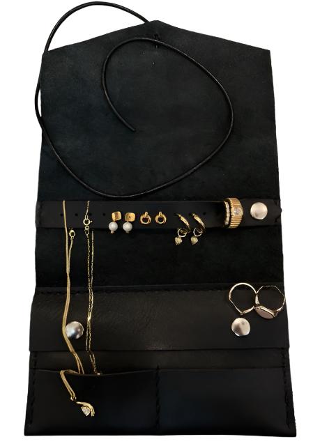 Sanna Leather Jewellery Roll