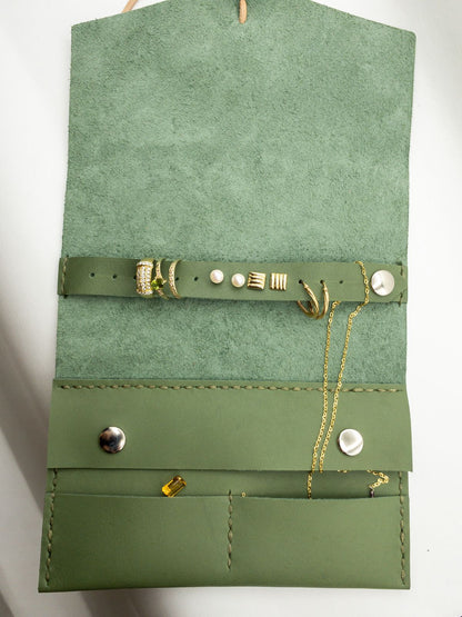Sanna Leather Jewellery Roll
