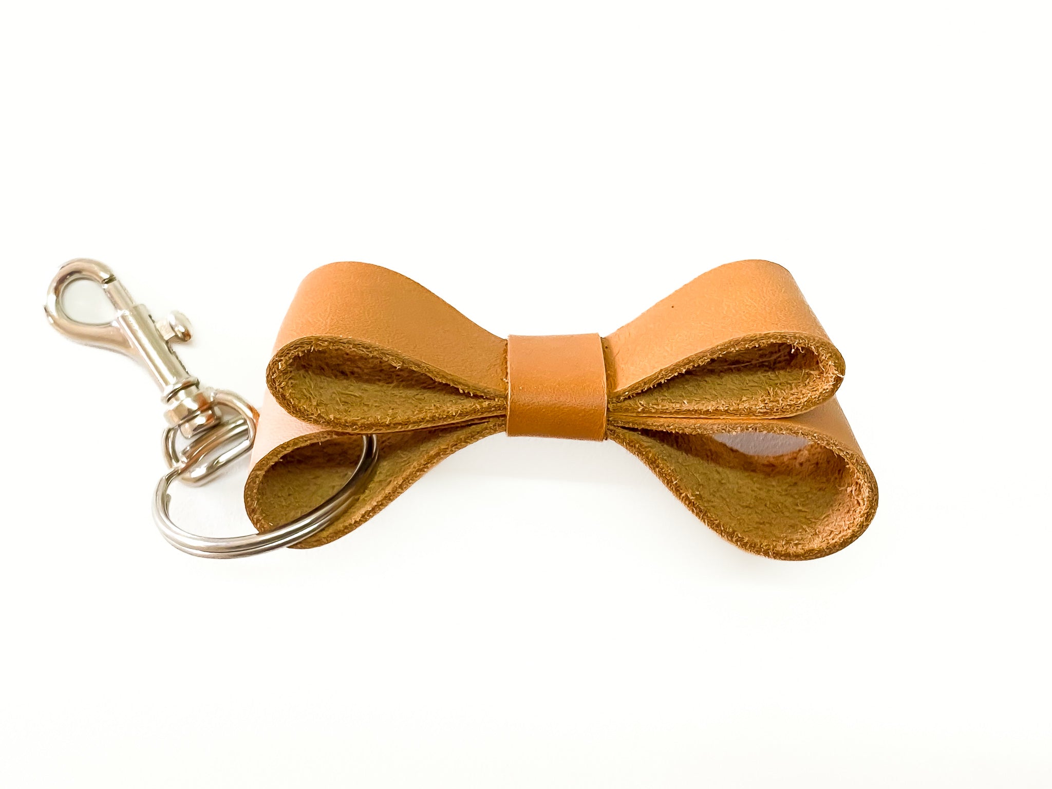 Leather bow clearance keychain